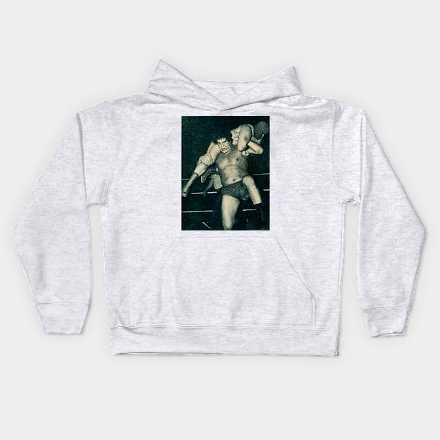 strong andre Kids Hoodie by bekobe